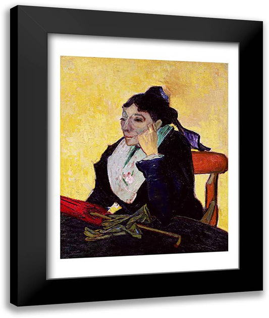 L'Arlesienne, 1888 22x28 Black Modern Wood Framed Art Print Poster by Van Gogh, Vincent