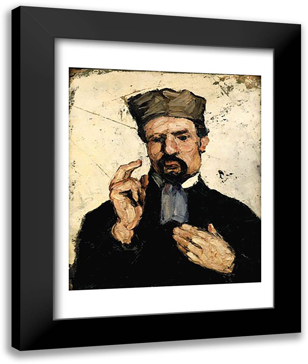 Uncle Dominique as a Lawyer, 1866 22x28 Black Modern Wood Framed Art Print Poster by Cezanne, Paul