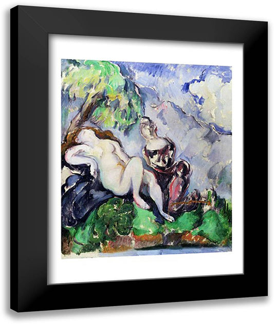 Bathsheba 22x28 Black Modern Wood Framed Art Print Poster by Cezanne, Paul