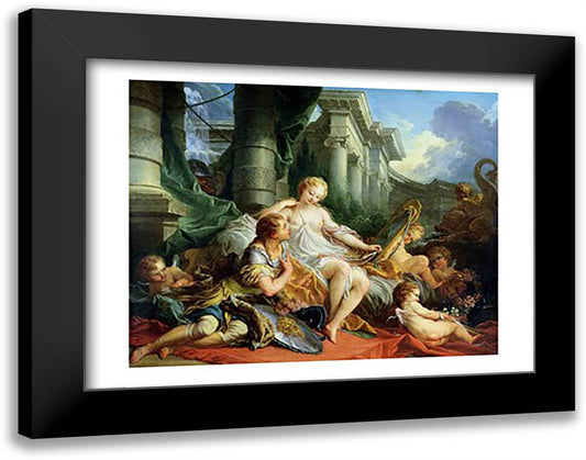 Rinaldo and Armida, 1733 28x22 Black Modern Wood Framed Art Print Poster by Boucher, Francois