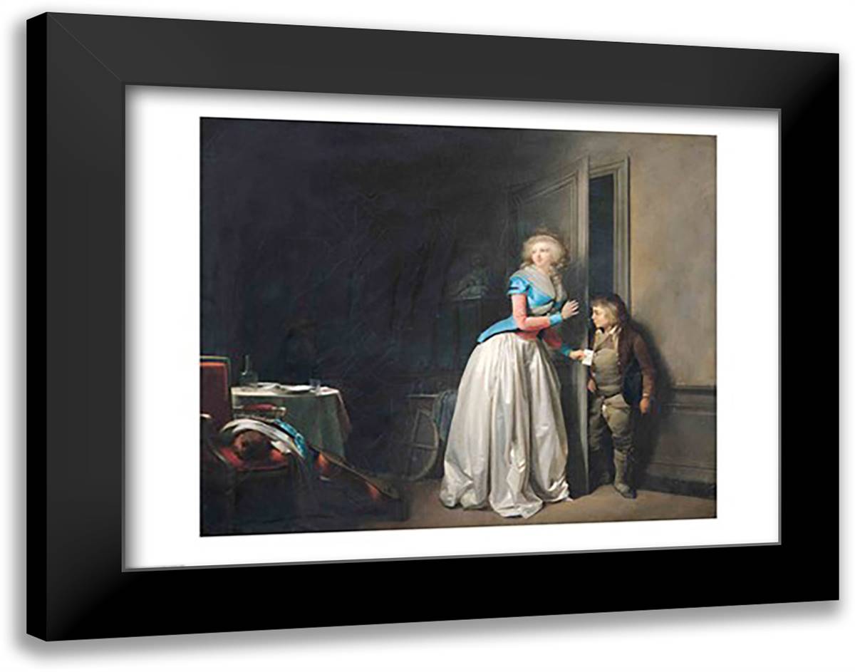 The Visit Received, 1789 28x22 Black Modern Wood Framed Art Print Poster by Boilly, Louis-Leopold