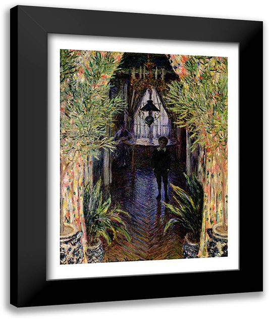 Corner of a Flat at Argenteuil, 1875 22x28 Black Modern Wood Framed Art Print Poster by Monet, Claude