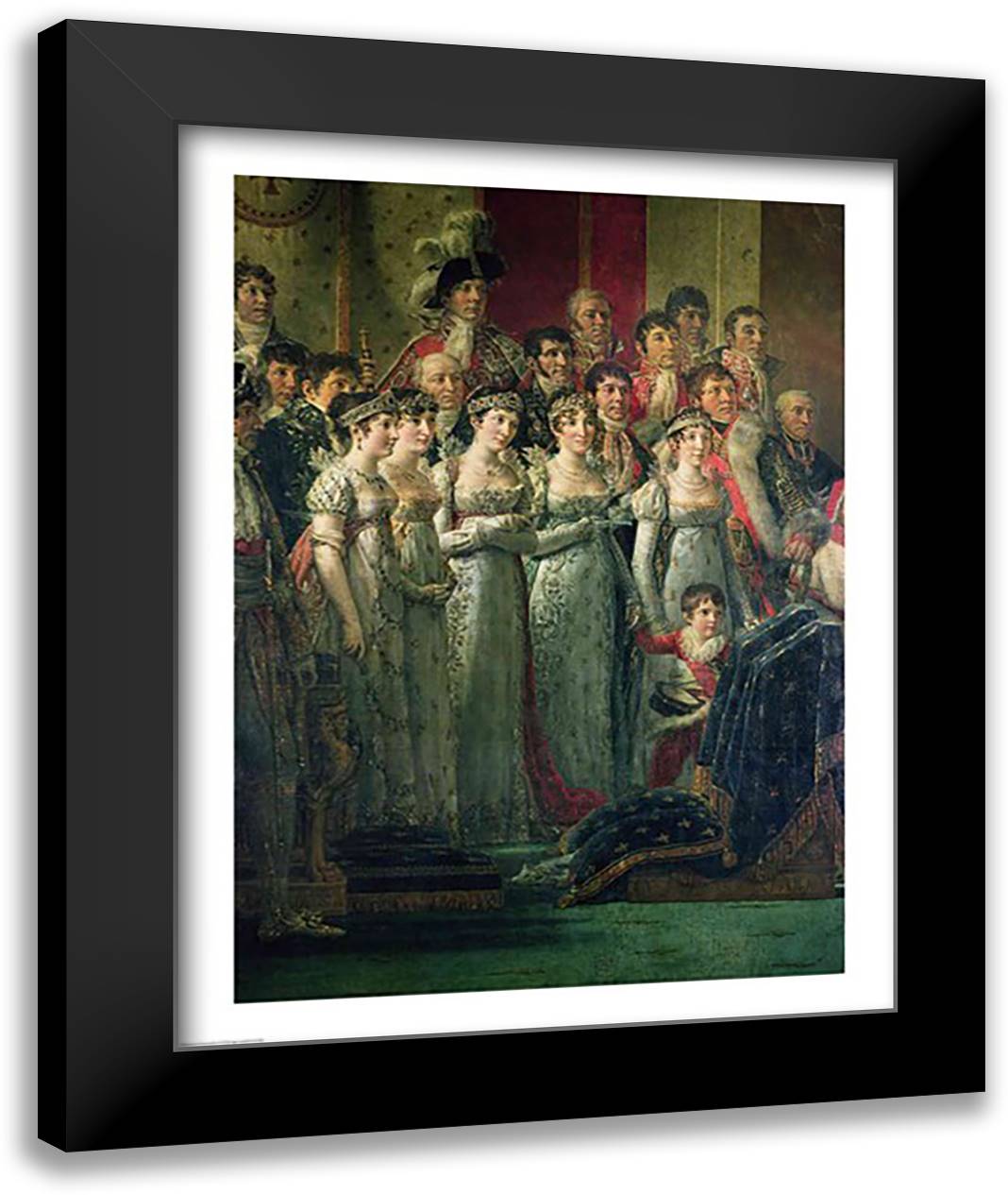 The Consecration of the Emperor Napoleon 22x28 Black Modern Wood Framed Art Print Poster by David, Jacques-Louis