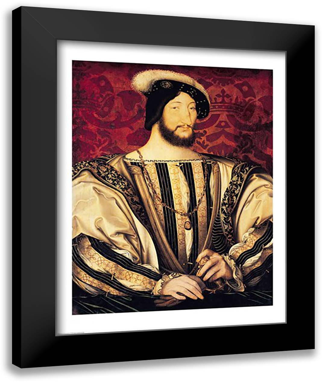 Francois 22x28 Black Modern Wood Framed Art Print Poster by Clouet, Francois
