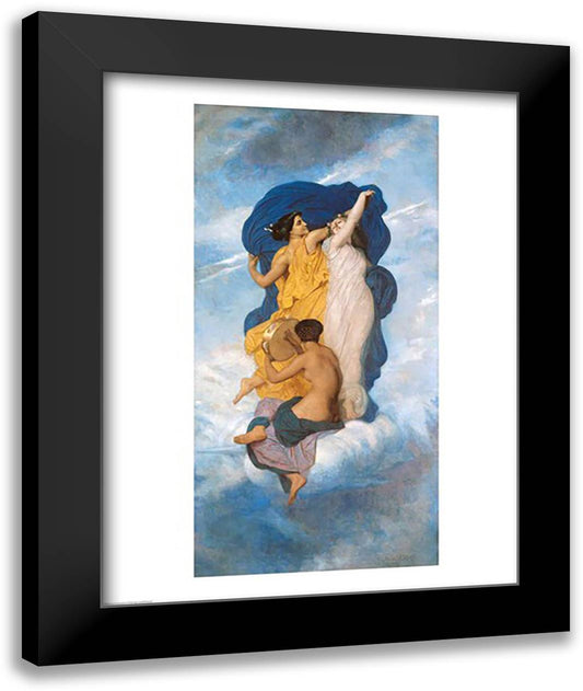 The Dance, 1856 22x28 Black Modern Wood Framed Art Print Poster by Bouguereau, William Adolphe