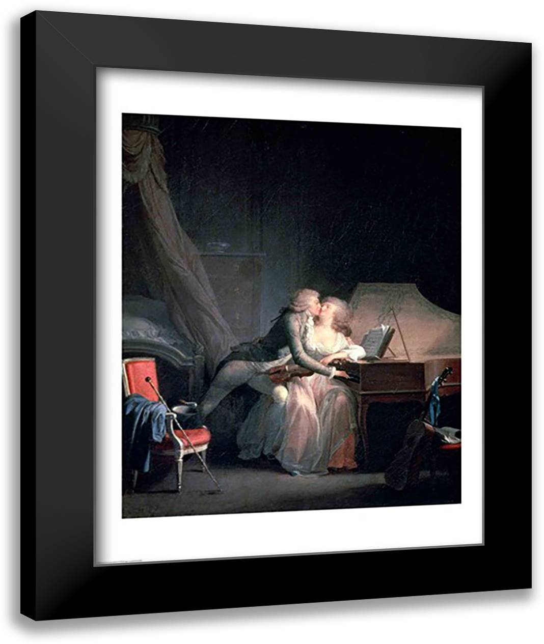 Prelude 22x28 Black Modern Wood Framed Art Print Poster by Boilly, Louis-Leopold