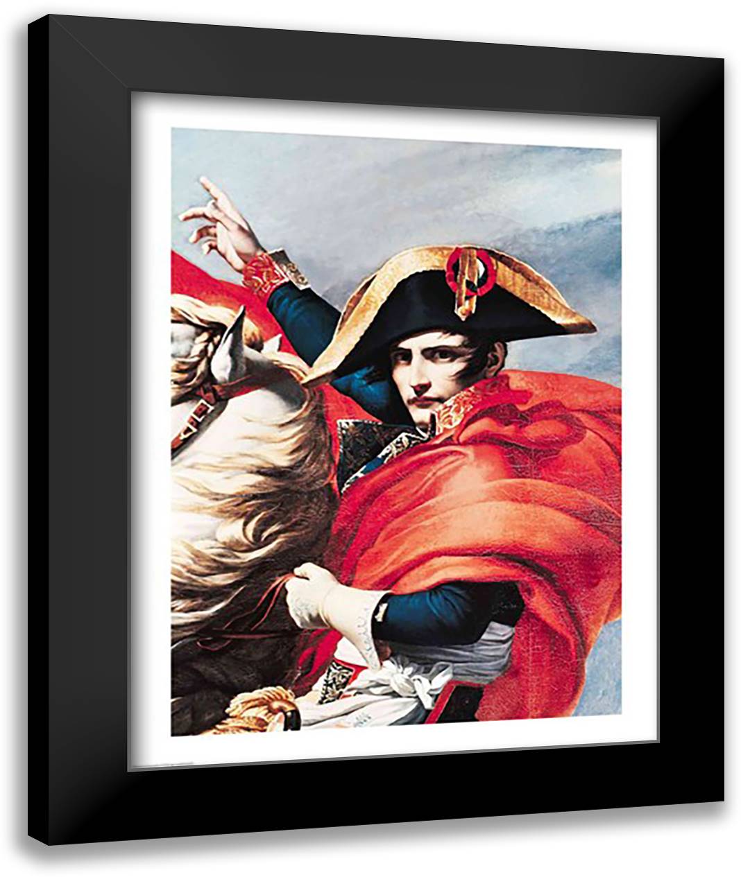 Napoleon 22x28 Black Modern Wood Framed Art Print Poster by David, Jacques-Louis