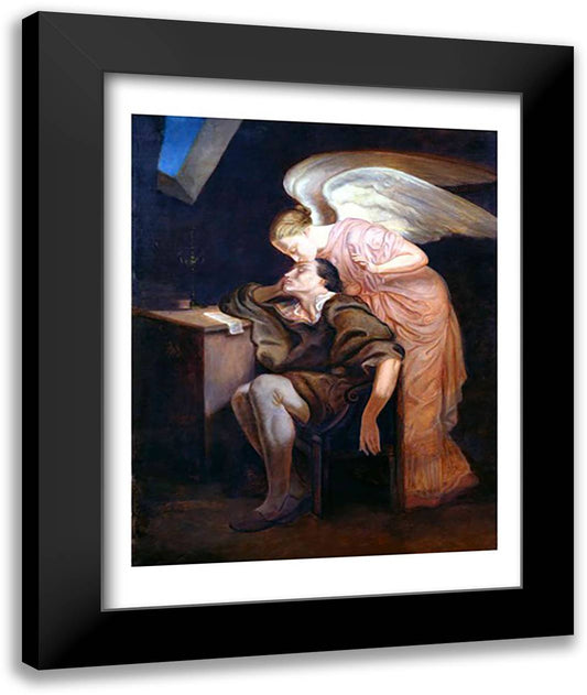 The Dream of the Poet 22x28 Black Modern Wood Framed Art Print Poster by Cezanne, Paul