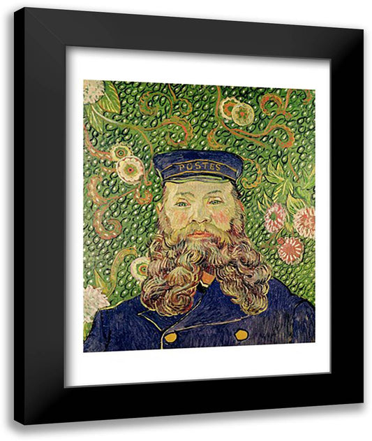 Portrait of the Postman Joseph Roulin, 1889 22x28 Black Modern Wood Framed Art Print Poster by Van Gogh, Vincent