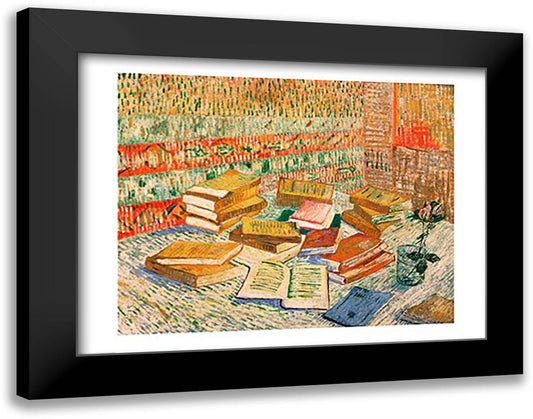 The Yellow Books, 1887 28x22 Black Modern Wood Framed Art Print Poster by Van Gogh, Vincent