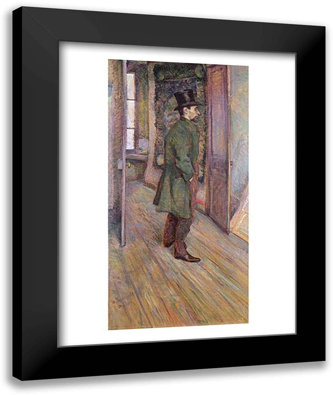 Francois Gauzy 22x28 Black Modern Wood Framed Art Print Poster by Toulouse-Lautrec, Henri de