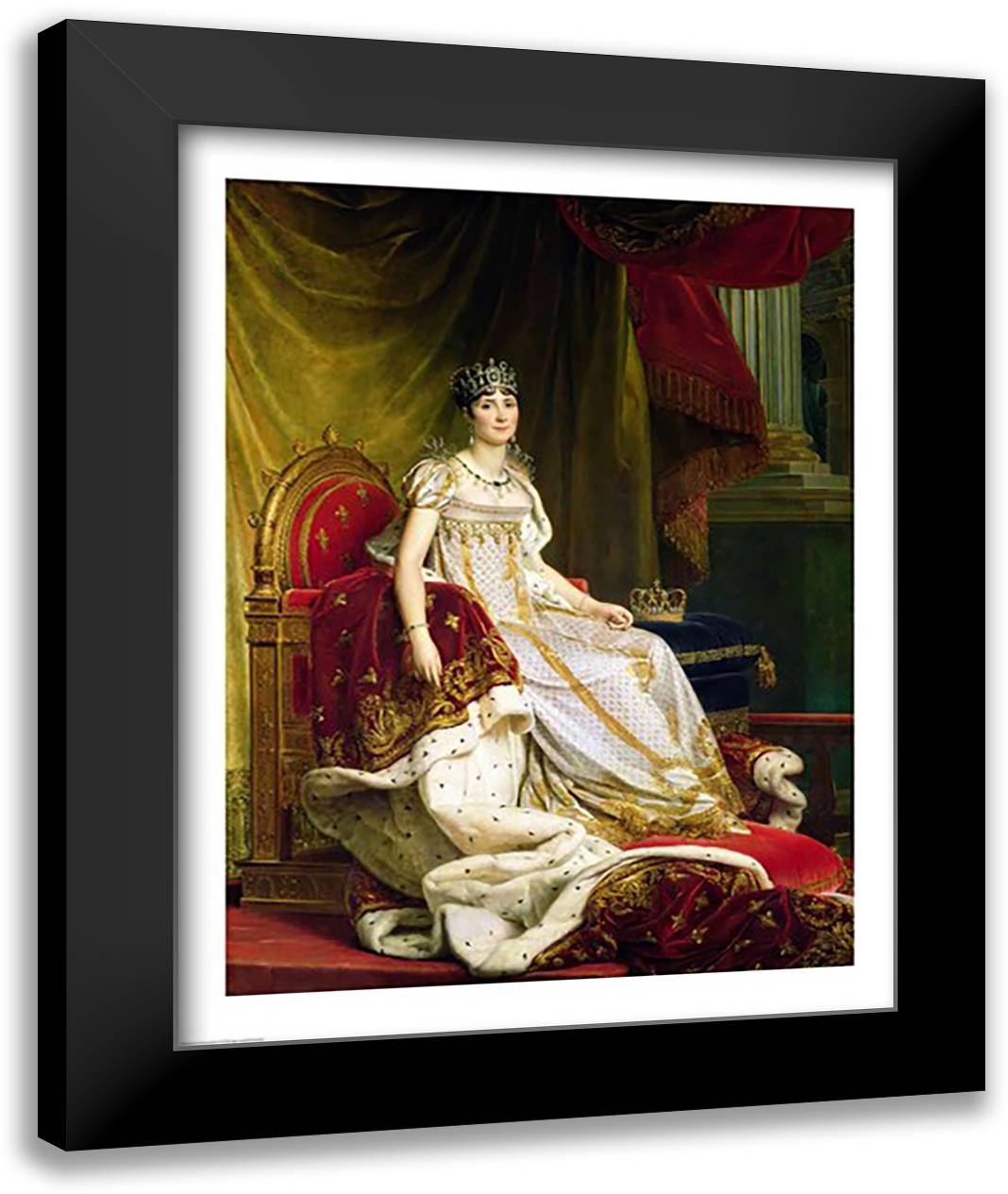 Empress Josephine 22x28 Black Modern Wood Framed Art Print Poster by Gerard, Francois