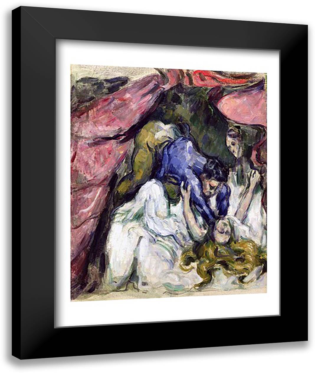 The Strangled Woman 22x28 Black Modern Wood Framed Art Print Poster by Cezanne, Paul