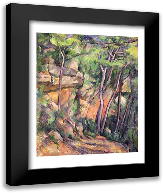 In the Park of Chateau Noir 22x28 Black Modern Wood Framed Art Print Poster by Cezanne, Paul