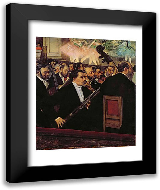 The Opera Orchestra, c.1870 22x28 Black Modern Wood Framed Art Print Poster by Degas, Edgar