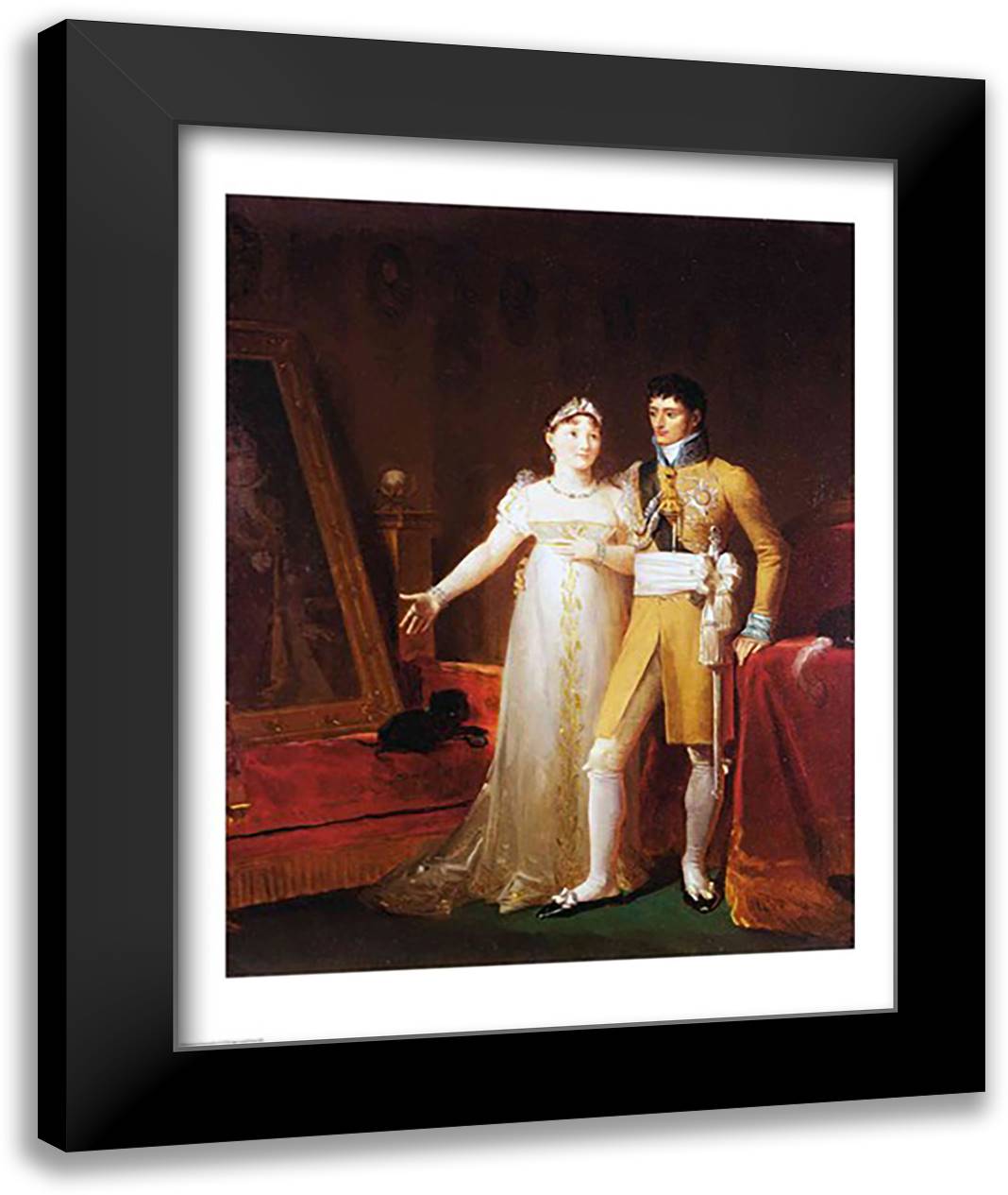 Portrait of Jerome Bonaparte 22x28 Black Modern Wood Framed Art Print Poster by Gerard, Francois