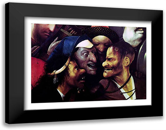The Carrying of the Cross 28x22 Black Modern Wood Framed Art Print Poster by Bosch, Hieronymus