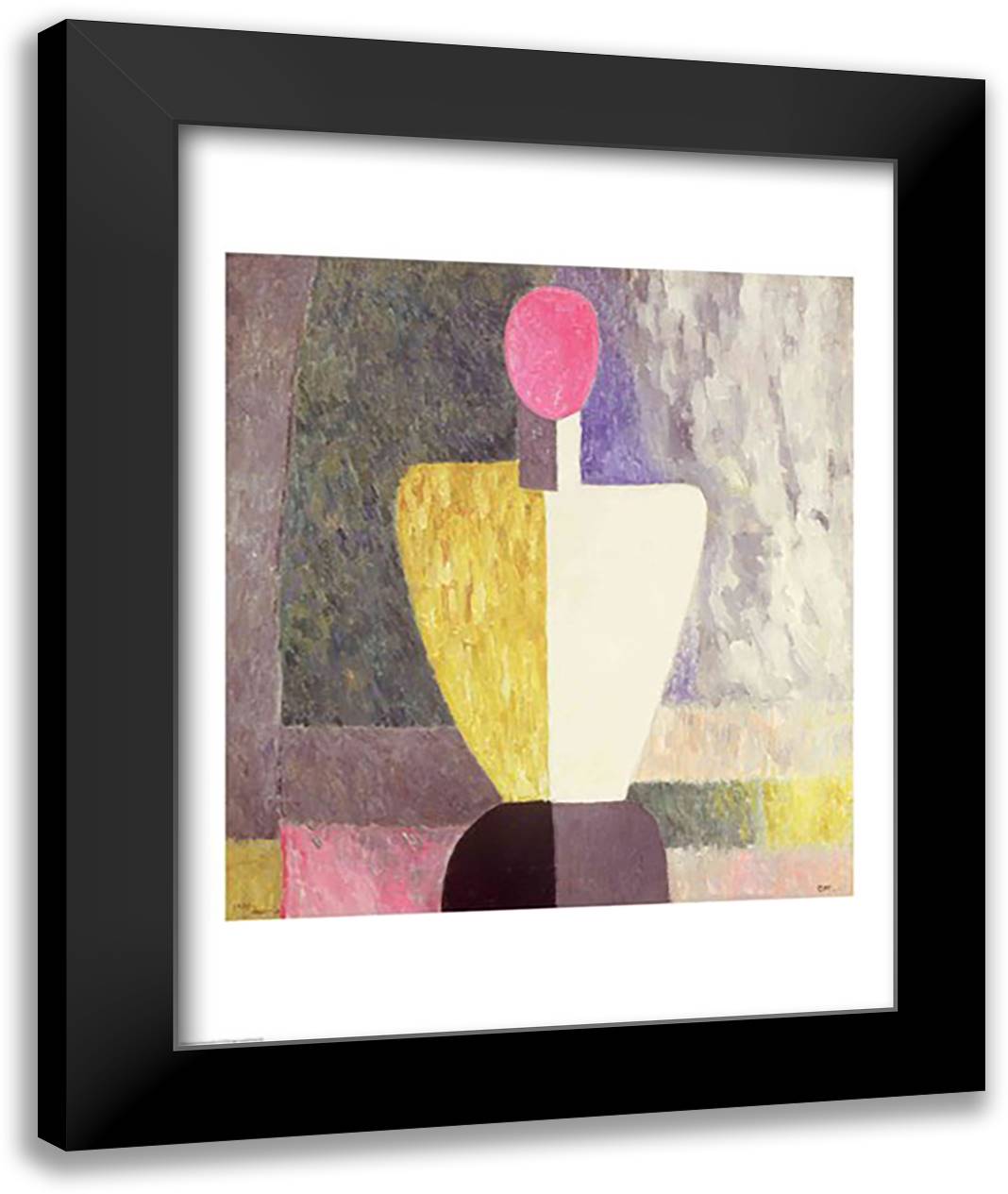 Torso 22x28 Black Modern Wood Framed Art Print Poster by Malevich, Kazimir