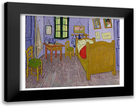The Bedroom at Arles, c.1887 28x22 Black Modern Wood Framed Art Print Poster by Van Gogh, Vincent