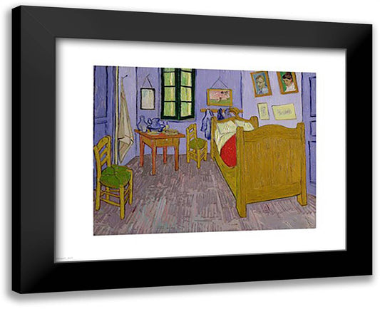 The Bedroom at Arles, c.1887 28x22 Black Modern Wood Framed Art Print Poster by Van Gogh, Vincent