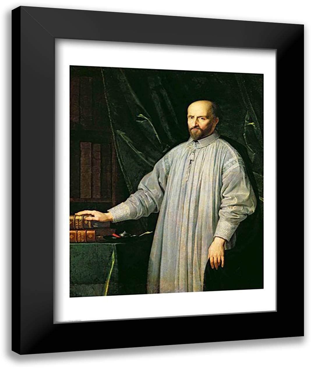 Jean Duvergier de Hauranne 22x28 Black Modern Wood Framed Art Print Poster by Champaigne, Philippe De