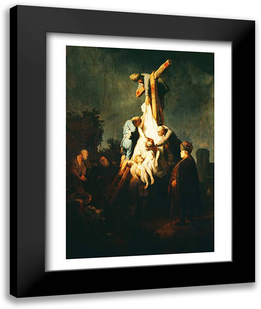 The Deposition 22x28 Black Modern Wood Framed Art Print Poster by Rembrandt