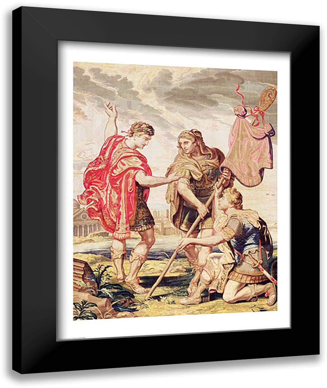 The Labarum 22x28 Black Modern Wood Framed Art Print Poster by Rubens, Peter Paul