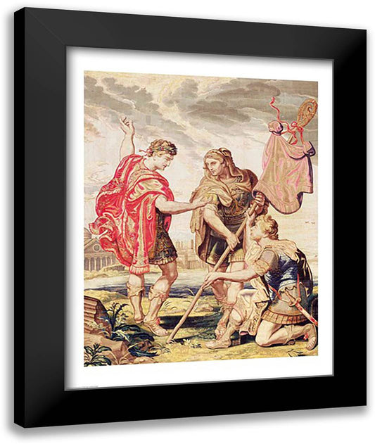 The Labarum 22x28 Black Modern Wood Framed Art Print Poster by Rubens, Peter Paul