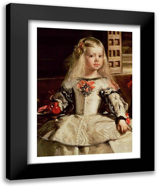 Las Meninas or The Family of Philip IV, c.1656 22x28 Black Modern Wood Framed Art Print Poster by Velazquez, Diego