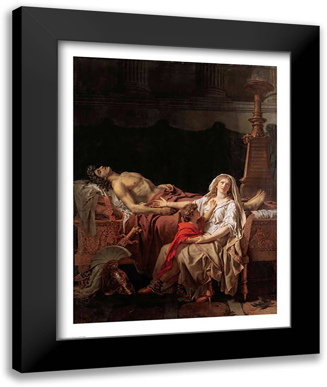 The Pain of Andromache, 1783 22x28 Black Modern Wood Framed Art Print Poster by David, Jacques-Louis