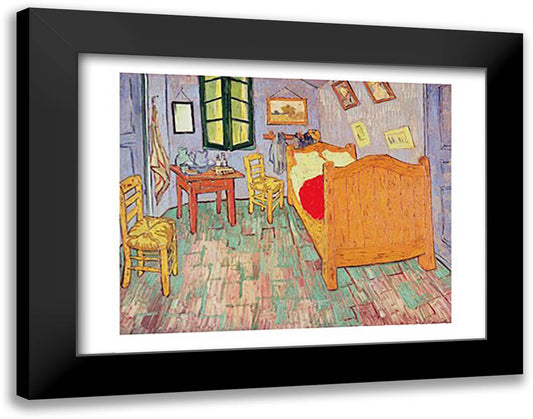 Van Gogh's Bedroom at Arles, 1889 28x22 Black Modern Wood Framed Art Print Poster by Van Gogh, Vincent