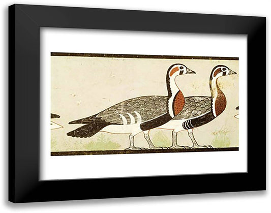 Geese, from the Tomb of Nefermaat and Atet, Old Kingdom 28x22 Black Modern Wood Framed Art Print Poster