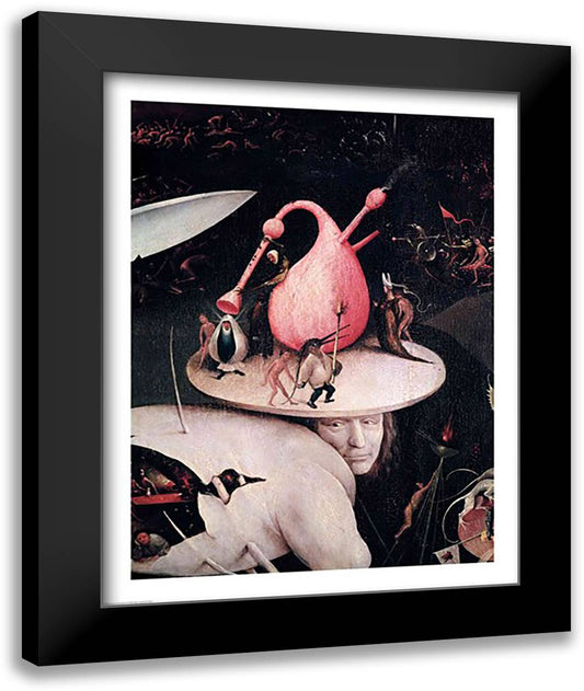 The Garden of Earthly Delights: Hell, right wing of triptych, c.1500 22x28 Black Modern Wood Framed Art Print Poster by Bosch, Hieronymus