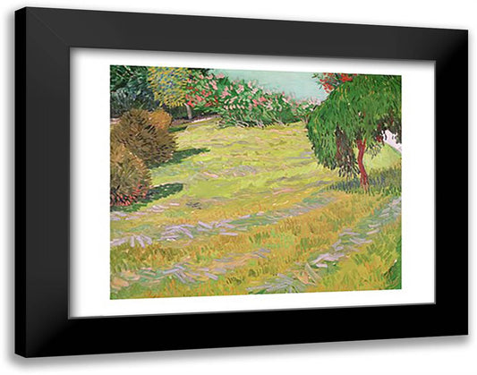 Field in Sunlight, 1888 28x22 Black Modern Wood Framed Art Print Poster by Van Gogh, Vincent