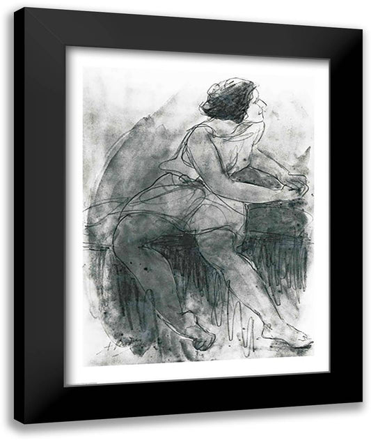 Isadora Duncan 22x28 Black Modern Wood Framed Art Print Poster by Rodin, Auguste