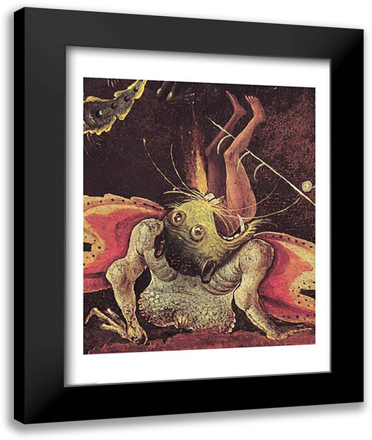 The Last Judgement, detail of a man being eaten by a monster, c.1504 22x28 Black Modern Wood Framed Art Print Poster by Bosch, Hieronymus