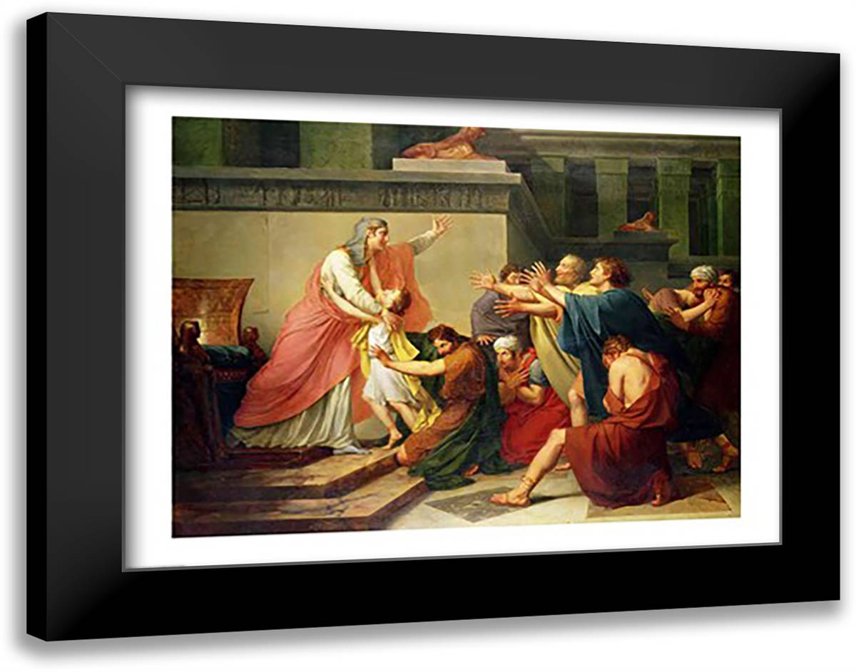 Joseph Recognised by his Brothers 28x22 Black Modern Wood Framed Art Print Poster by Gerard, Francois