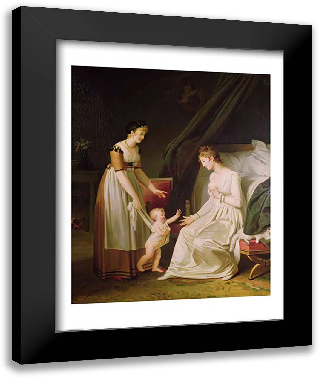 The Breastfeeding Mother 22x28 Black Modern Wood Framed Art Print Poster by Gerard, Francois