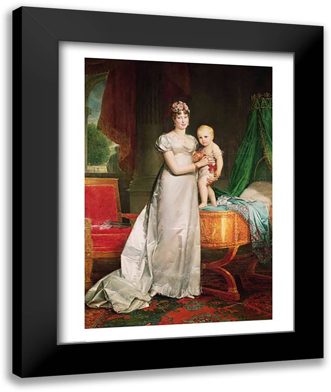 Marie Louise 22x28 Black Modern Wood Framed Art Print Poster by Gerard, Francois