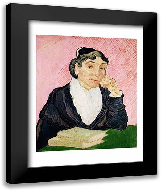 The woman from Arles 22x28 Black Modern Wood Framed Art Print Poster by Van Gogh, Vincent