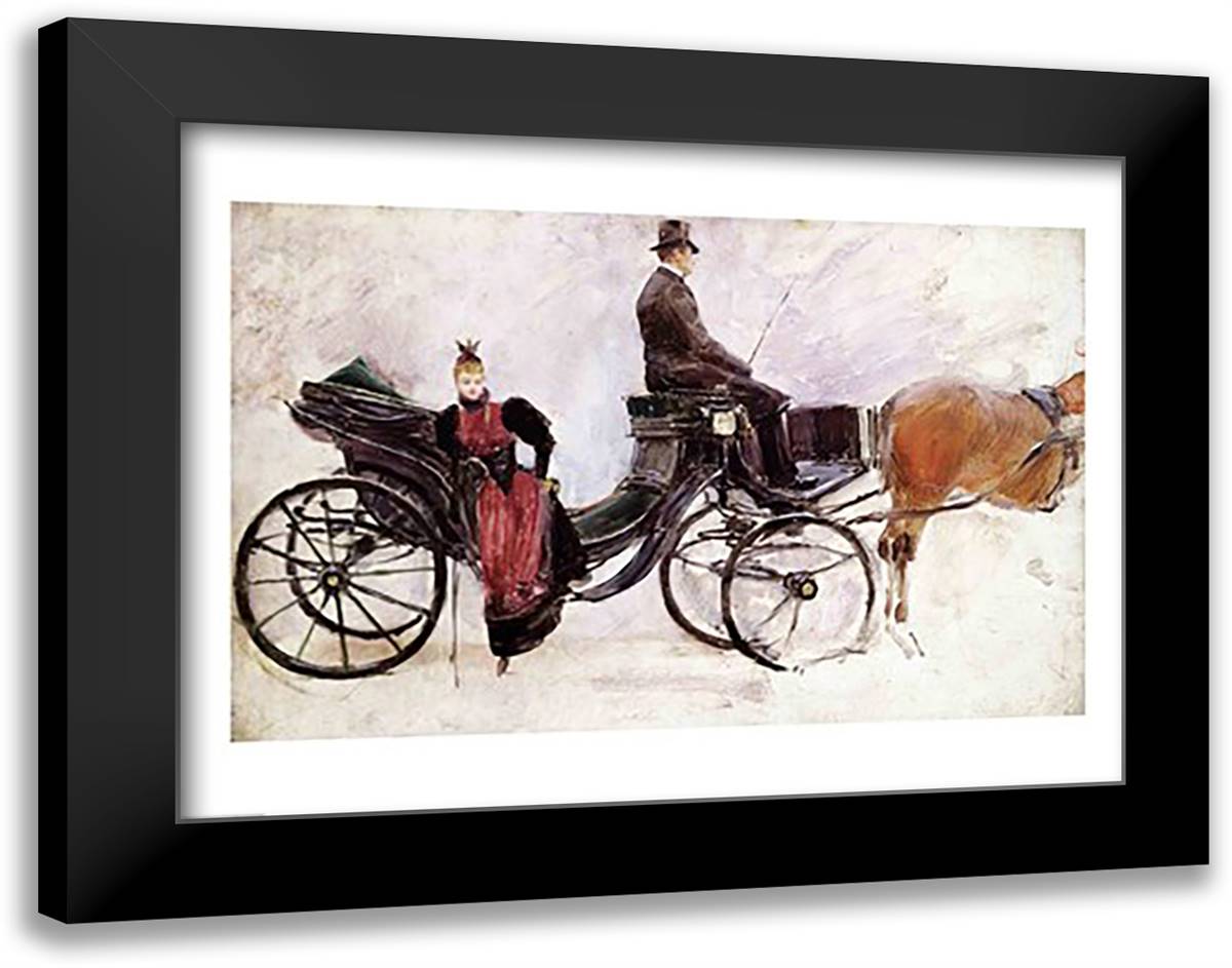 The Victoria, c.1895 28x22 Black Modern Wood Framed Art Print Poster by Beraud, Jean