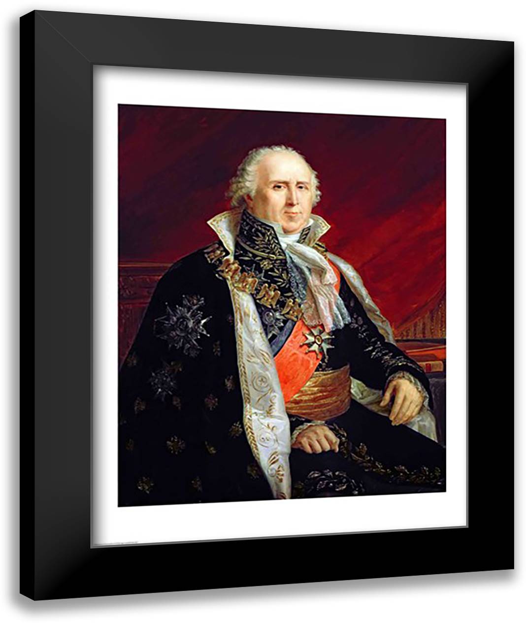 Charles-Francois Lebrun 22x28 Black Modern Wood Framed Art Print Poster by Gerard, Francois