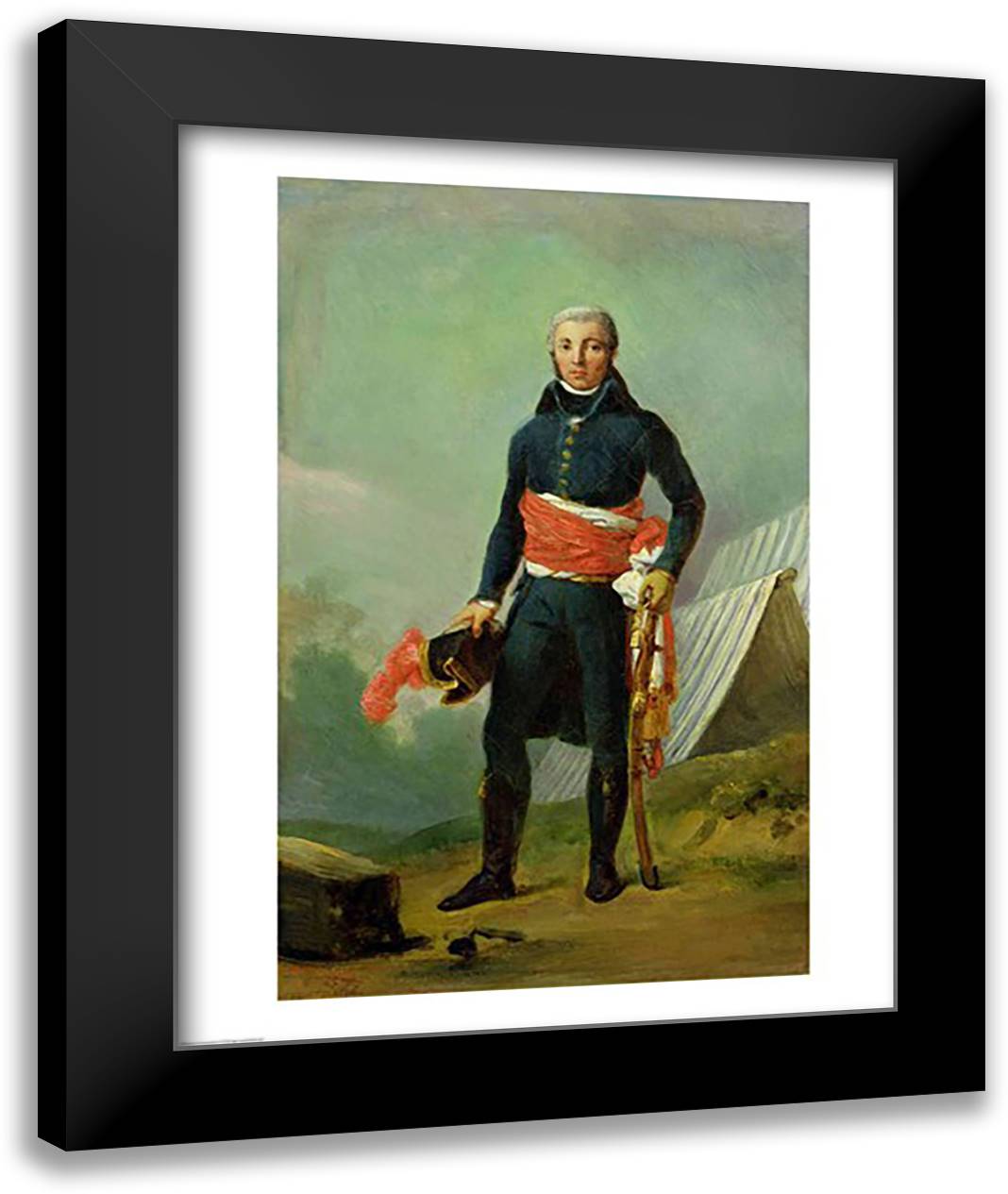 General Jean-Victor Moreau 22x28 Black Modern Wood Framed Art Print Poster by Gerard, Francois