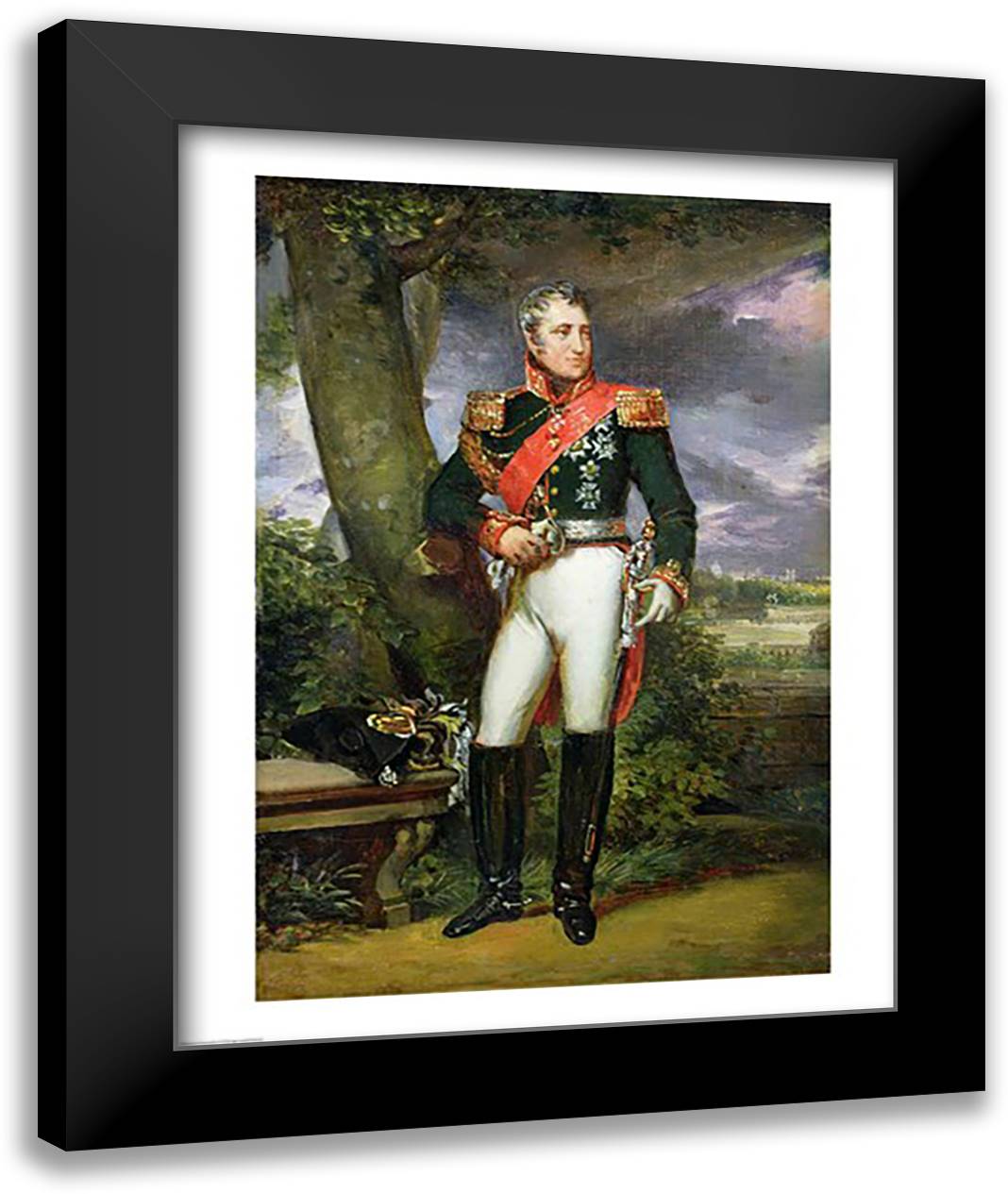 Charles-Andre 22x28 Black Modern Wood Framed Art Print Poster by Gerard, Francois
