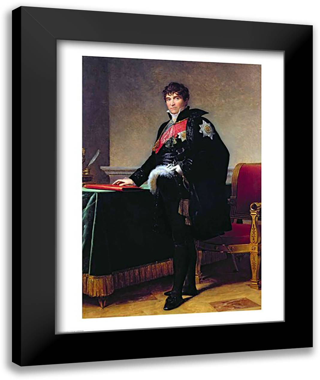 Count Michel Regnaud de Saint-Jean-d'Angely 22x28 Black Modern Wood Framed Art Print Poster by Gerard, Francois