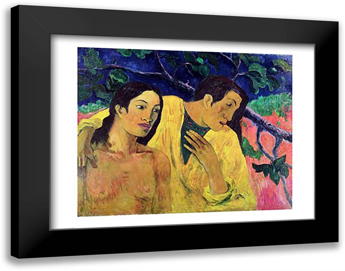 The Flight, 1902 28x22 Black Modern Wood Framed Art Print Poster by Gauguin, Paul