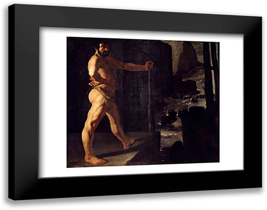 Apotheosis of Delacroix 28x22 Black Modern Wood Framed Art Print Poster by Cezanne, Paul