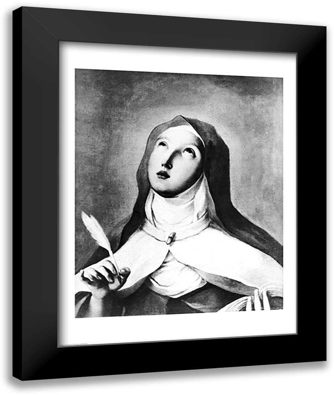St. Theresa of Avila 22x28 Black Modern Wood Framed Art Print Poster by Goya, Francisco De