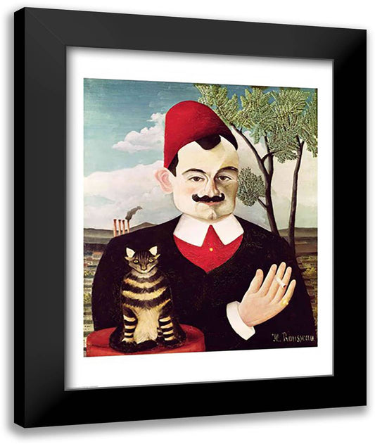 Portrait of Pierre Loti 22x28 Black Modern Wood Framed Art Print Poster by Rousseau, Henri