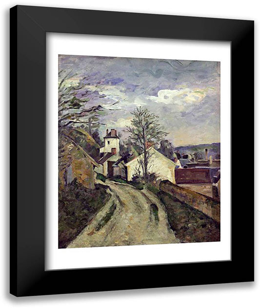 The House of Doctor Gachet 22x28 Black Modern Wood Framed Art Print Poster by Cezanne, Paul